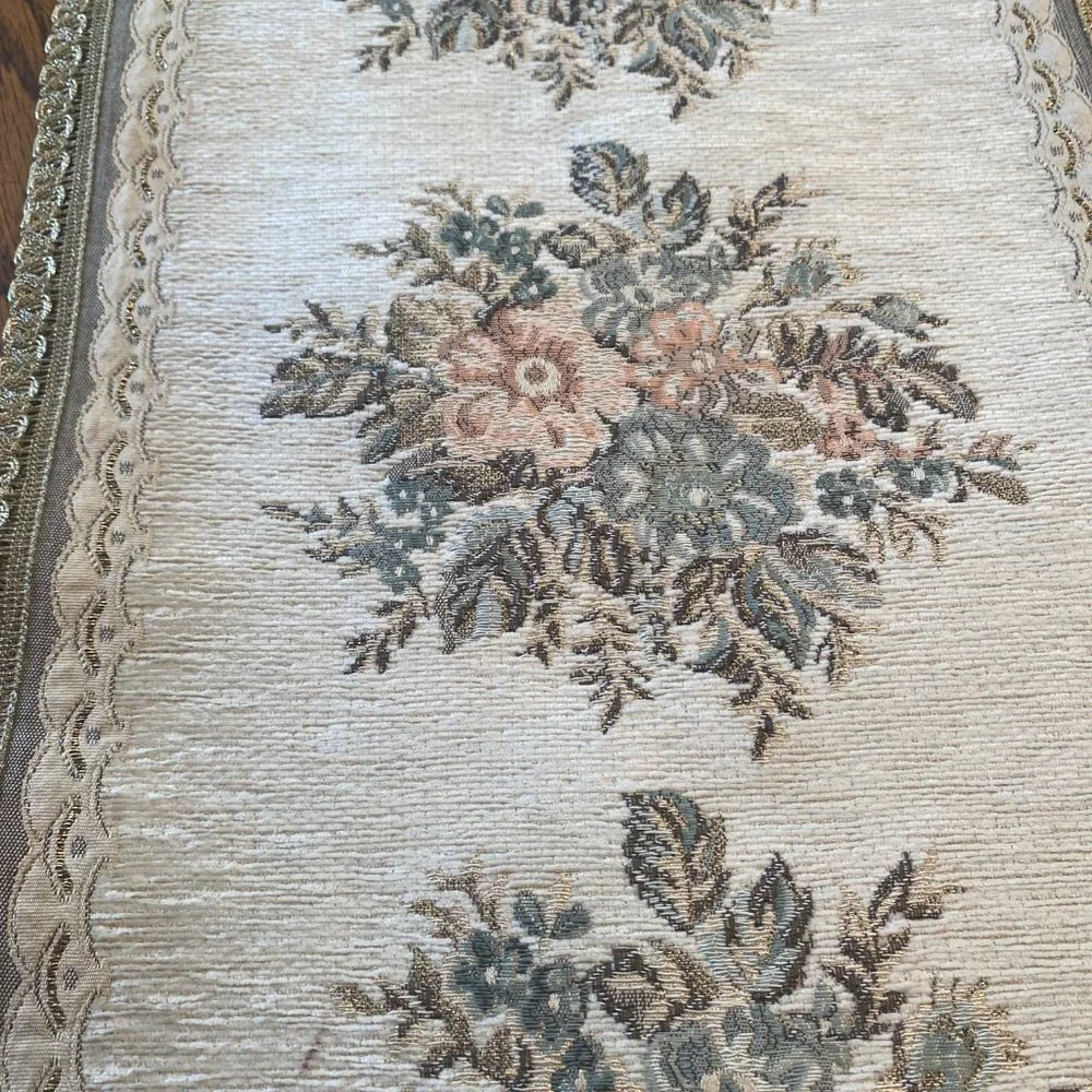 Vintage Ornate Floral Embroidered Table Runner 53